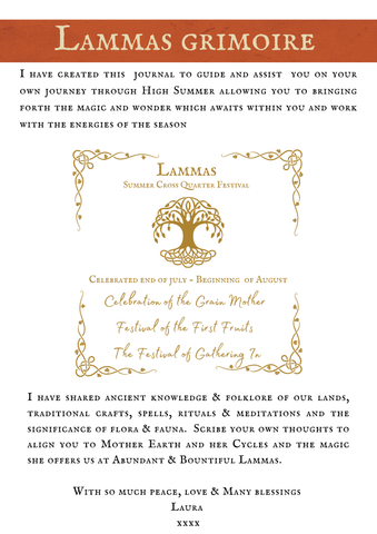 Lammas Transitional Journal - Instant Download