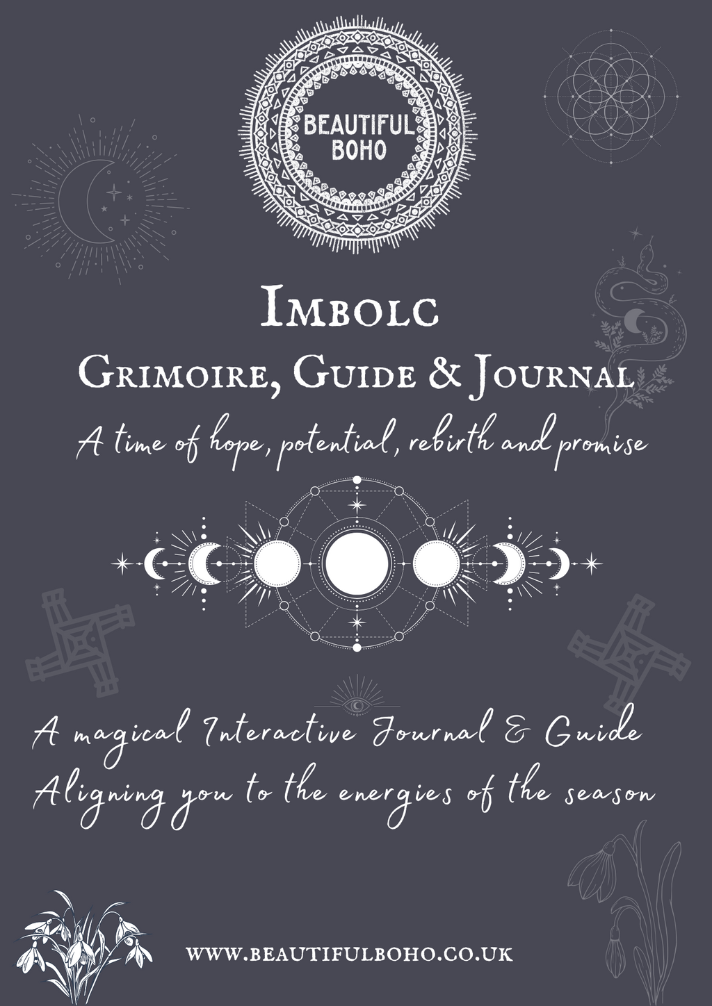 Imbolc  Grimoire, Guide & Journal - Including Sound healing journeys, playlists and so much more ✨