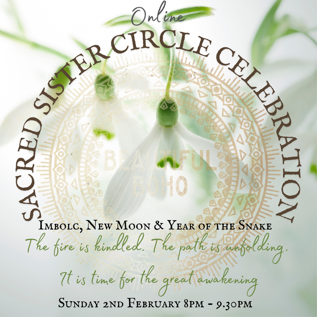 Online Sacred Sister Circle to celebrate Imbolc, New Moon and Year of the Snake