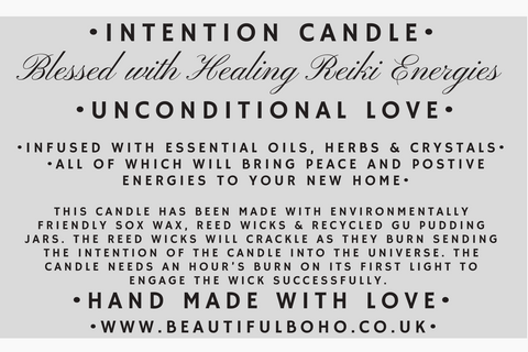 Unconditional love Intention Candle