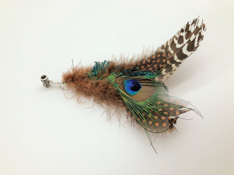 Lammas Celebration Peacock Feather dreadlock Cuff