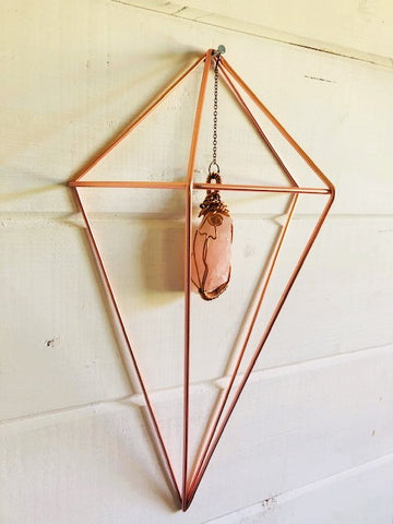 Positivity & Happiness Rose Quartz The stone of Unconditional Love Wall Hanging