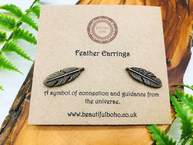 Feather Stud Earrings